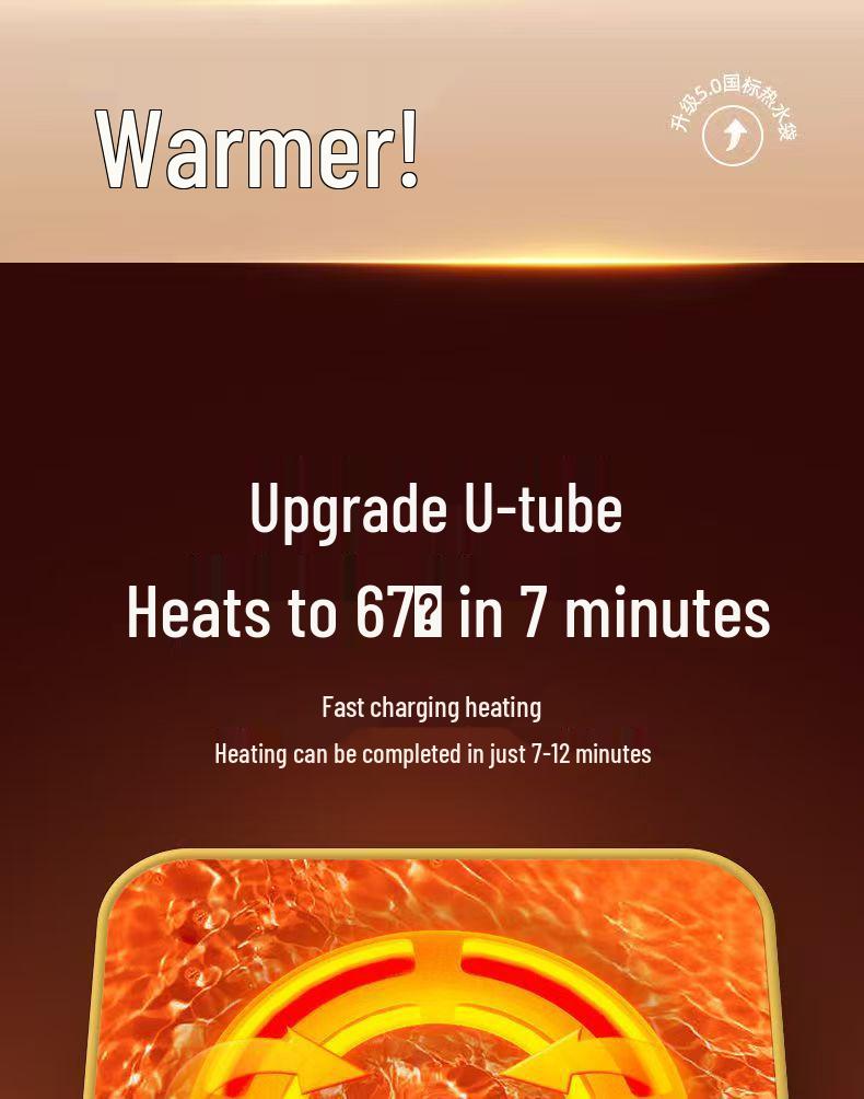 Rechargeable Explosion-Proof Electric Hot Water Bag with Auto Power-Off for Hand, Baby, and Bed Warming