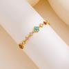 Stylish Lucky Clover Bracelet - Women's Minimalist Diamond-Studded Flower Design