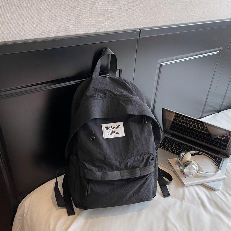 2025 summer Korean lazy wind backpack high school college student high value schoolbag fashion trend simple backpack