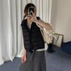 Ribs down vest women, autumn and winter new light and short stand-up collar down jacket, thin and warm outer vest