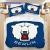 Eisbaren Berlin Mönster Sängkläder Täcke Set Örngott Kuddfodral Heminredning Födelsedagspresent (1 * påslakan + 2 * örngott, utan kärna)