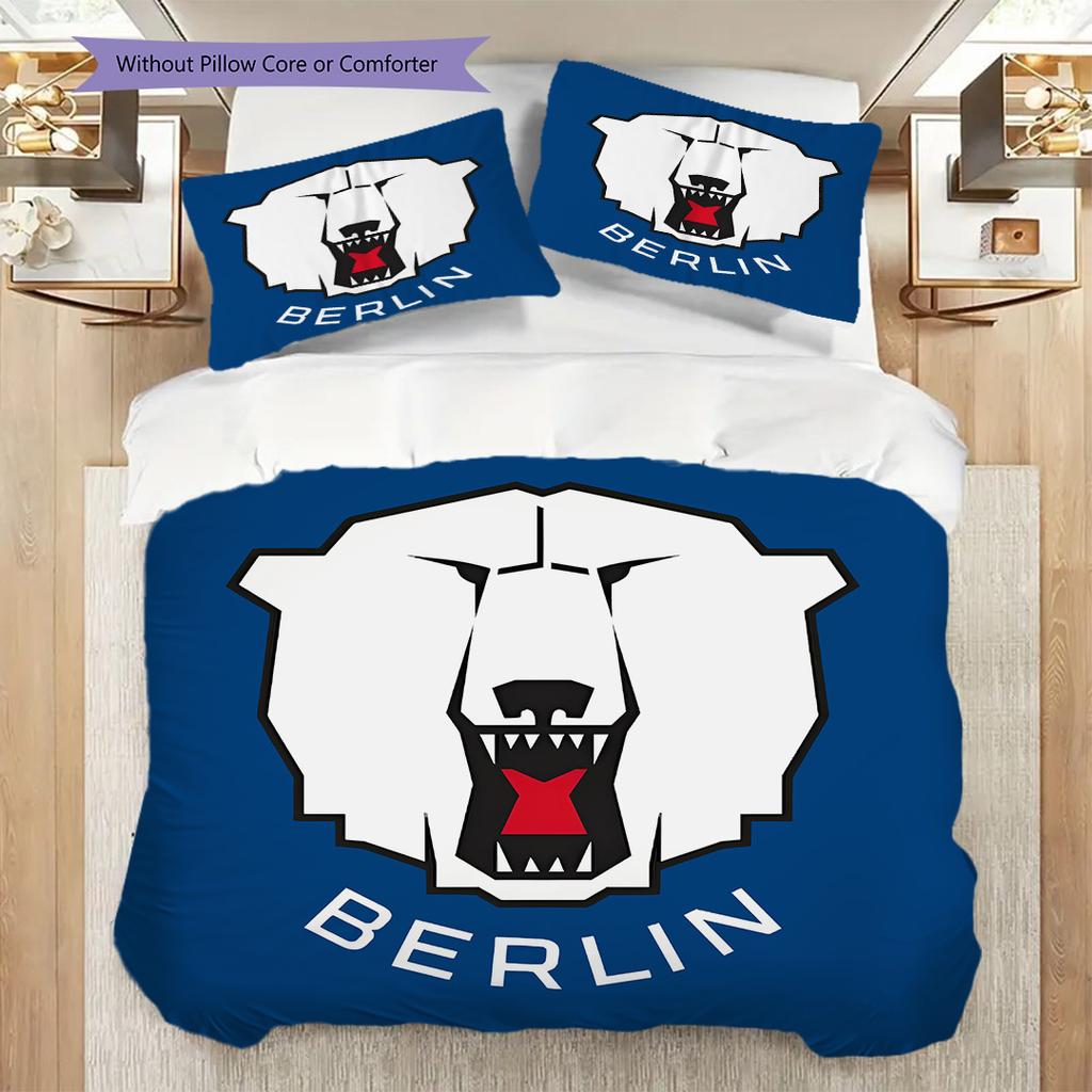 Eisbaren Berlin Mönster Sängkläder Täcke Set Örngott Kuddfodral Heminredning Födelsedagspresent (1 * påslakan + 2 * örngott, utan kärna)