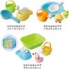 Toiroyal Deluxe Soft Bath Set Antibacterial Mold Resistant with Basin Water Wheel Watering Can Duck Toy Pool Toy