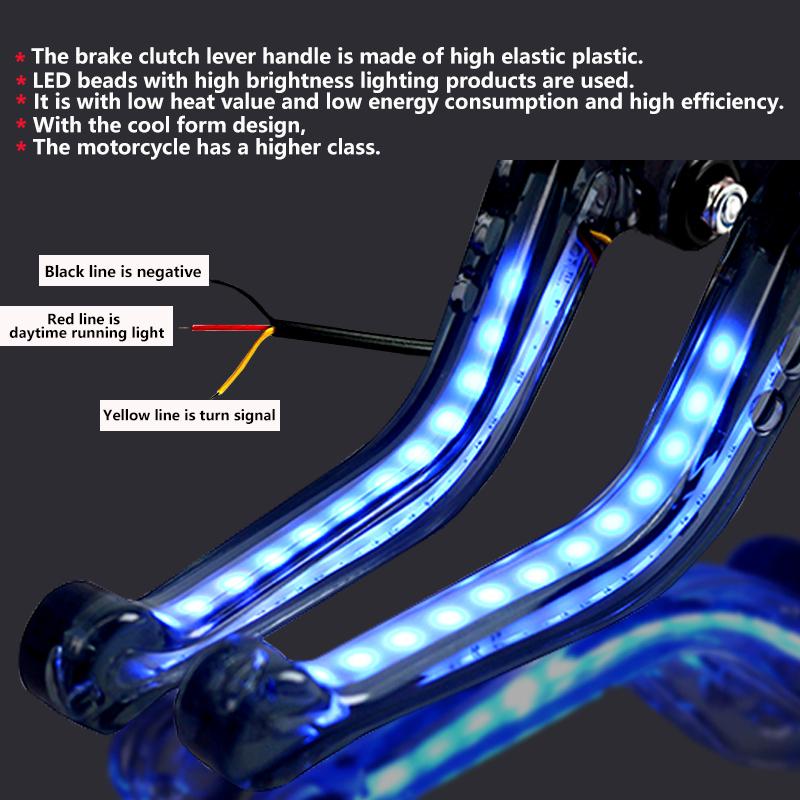 For ZX1400 ZX14R ZZR1400 GTR1400 CONCOURS Motorcycle Adjustable Always on Turn Signal Light Brake Clutch lever Handlebar