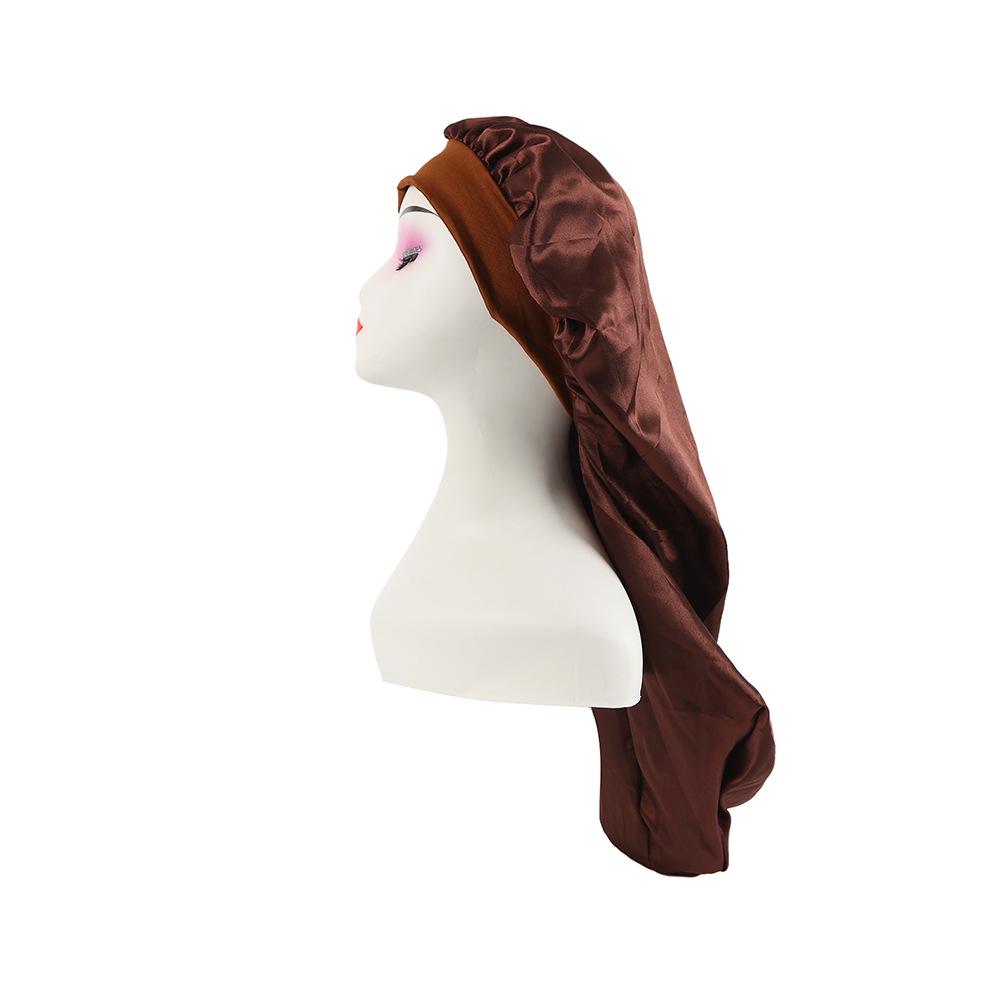 Plain Satin Long Hair Sleep Cap - Beauty & Chemotherapy Headscarf