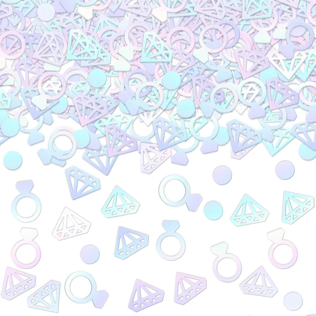 Whaline 300Pcs Hanukkah Table Confetti Menorah Star Dreidel Shaped Glitter Confetti Blue Gold Silver Table Centerpiece For Chanukah Party Decoration