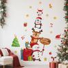 1pc Cartoons Animal Christmas Wall Stickers Removable PVC Holiday Decorations for Bedrooms, Living Rooms, Party Home Decoration