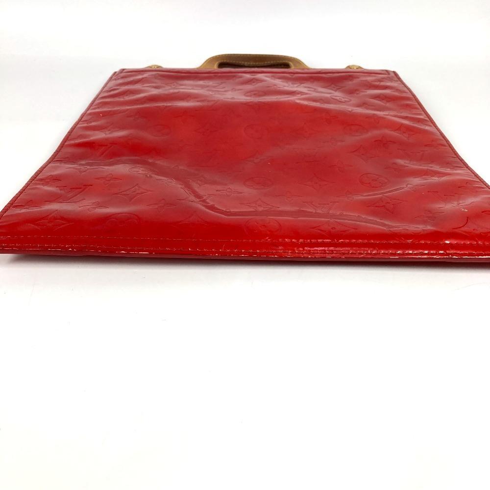 Louis Vuitton M91078 MonogramVernis Stanton bag vertical Hand Bag Red