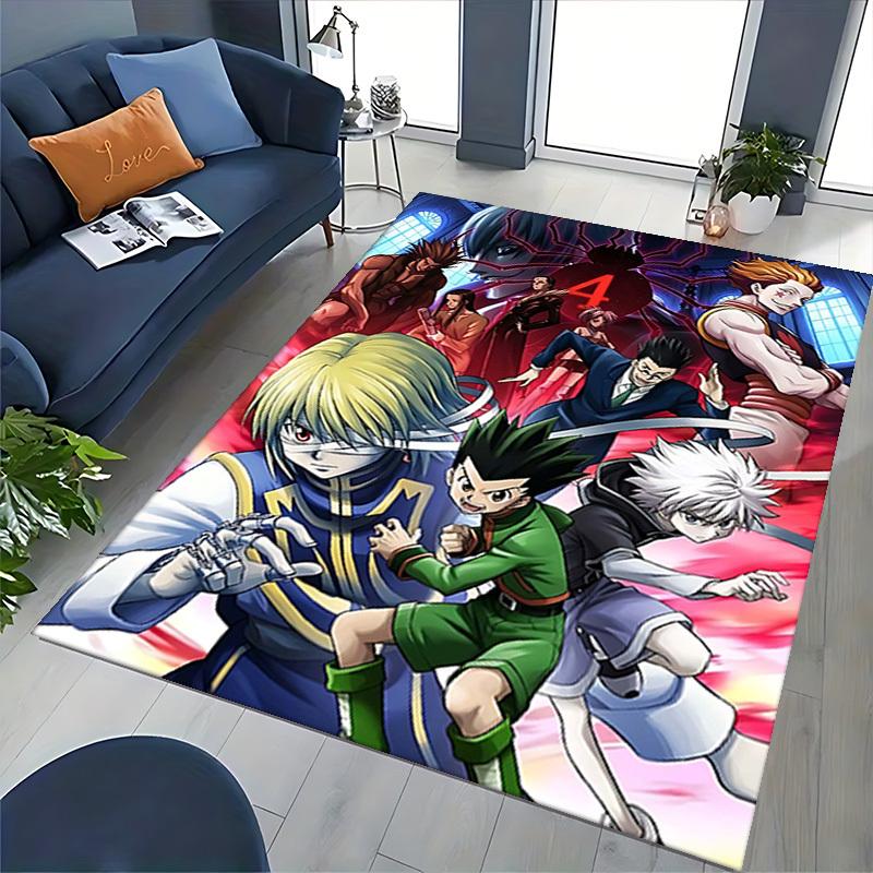 1 Stück Hunter x Hunter Leorio & Killua Anime Stuhlmatte - Schreibtischunterlage mit rutschfester Rückseite, Perfekt für Anime-Liebhaber und Fans der Serie!U082