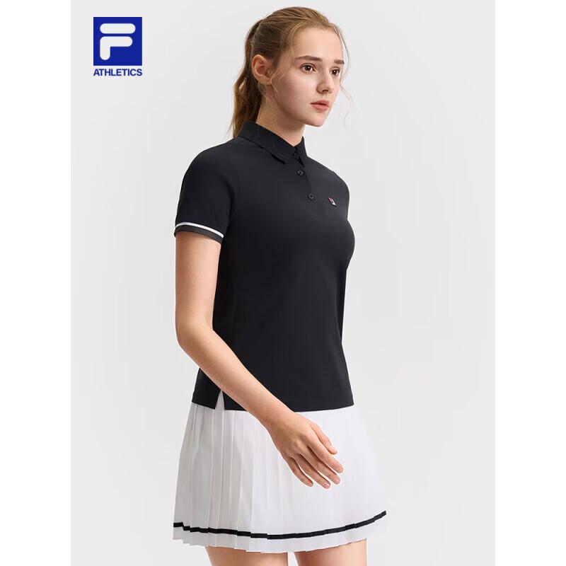 FILA Women s Short Sleeve Knit Polo Shirt S