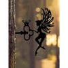 1 Piece Angel Metal Wall Art Outdoor Vintage Garden Sculpture Sentimental Yard Sign for Patio Lawn Birthday Housewarming Gift Durable Antique Finish