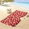 Festive gingerbread delight Print beach towel, quick drying, suitable for travel, outdoor sports, jogging, the beach and swimming, gift