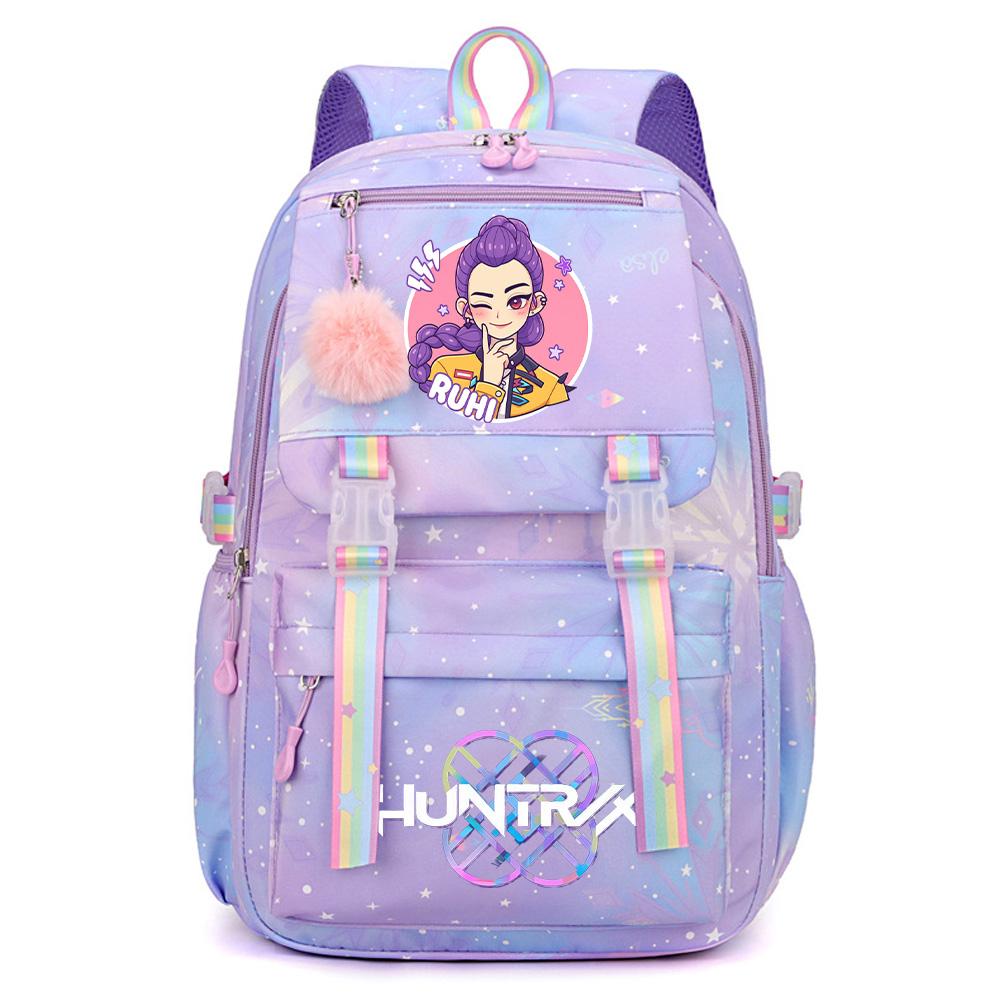 K-Pop Dämonenjäger Bedruckter Wasserdichter Rucksack mit Großer Kapazität Teenger Schüler Mädchen Junge Schultasche Buchtasche Damen Große Kapazität Reisetasche Geschenk