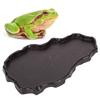 NW‑29 Plastic Reptiles Feeder Basin Snake Frogs Drinking Feeding Dish Landscape DecorationsDeep Coffee Color