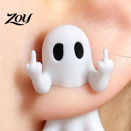 Novelty Gift for Friends 1 Pair Halloween Earrings Women, Glow in The Dark Ghost Personalized Daily Wear Earrings, Cute Spooky Jewelry Gifts