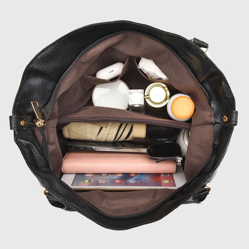 Elegant Soft Leather Hobo Bag for Women, Multi-Pocket Handbag with Adjustable Strap, Fashiable Shoulder Bag for Work & Shoppin