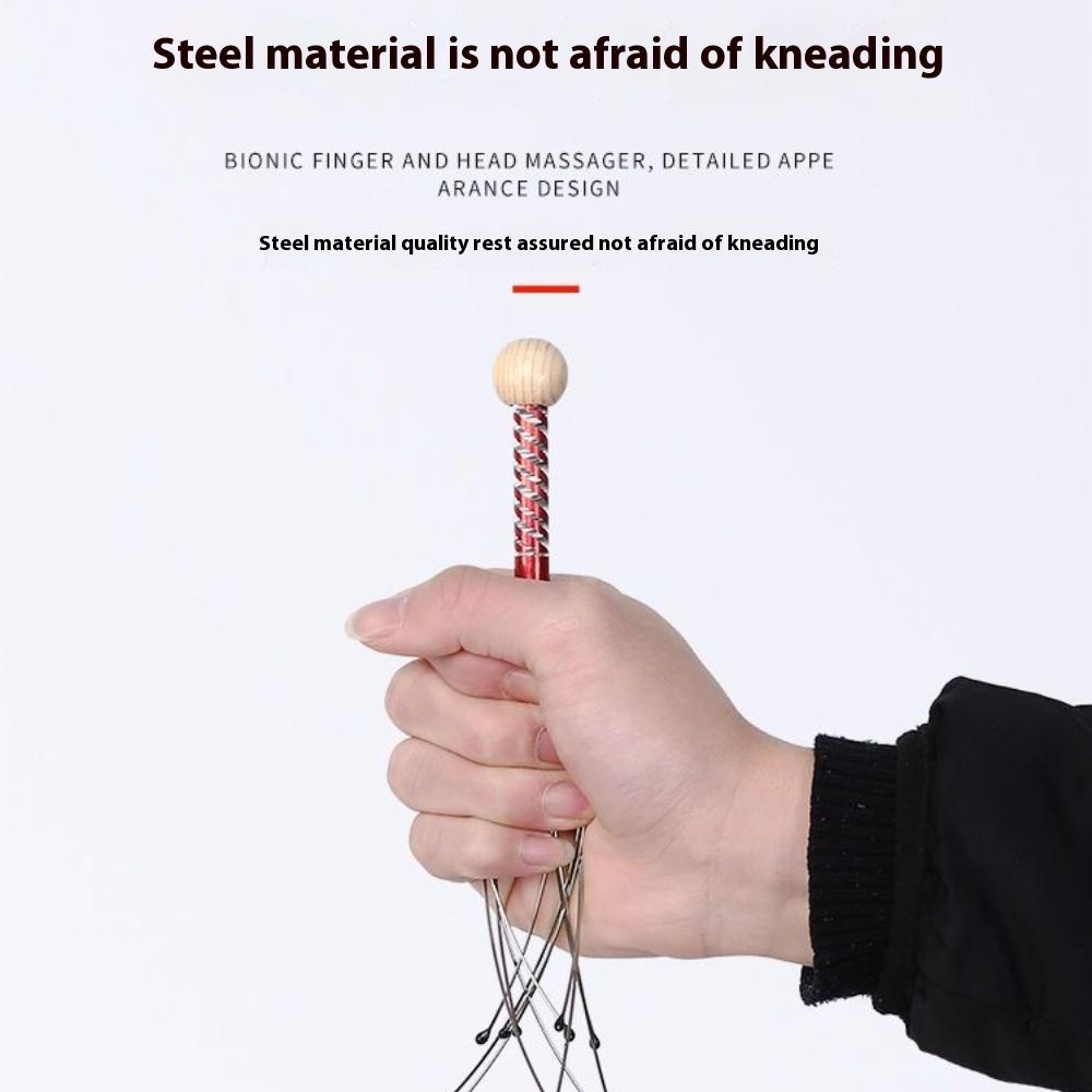Massageador de cabeça de polvo, extrator de alma, agarrar e ingerir, artefato de coçar a cabeça, coceira no couro cabeludo, meridianos coçando o topo da cabeça
