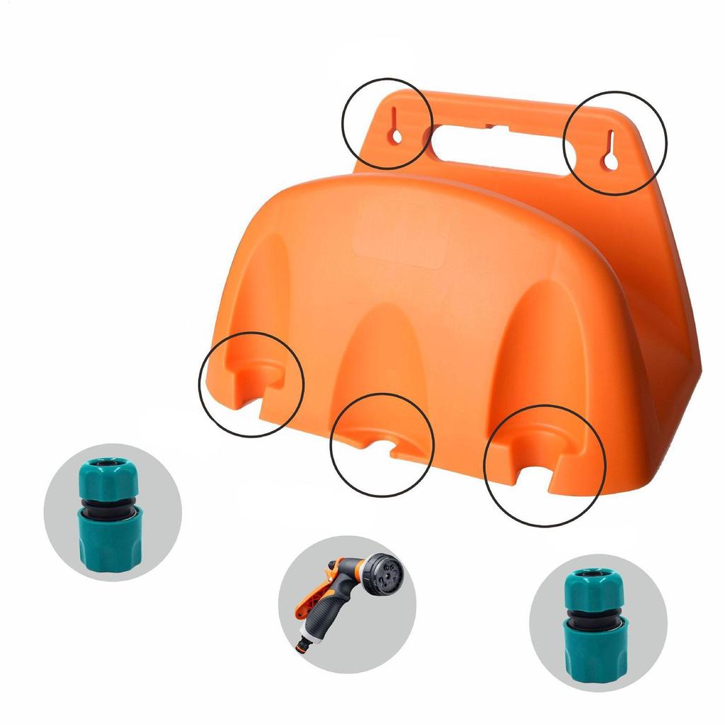 Garden Hose Holder Wall Heavy Duty Hose Storage Reel Metal Hose Hanger Hose Hooks Metal Water Hose Holder Water Pipe Rack