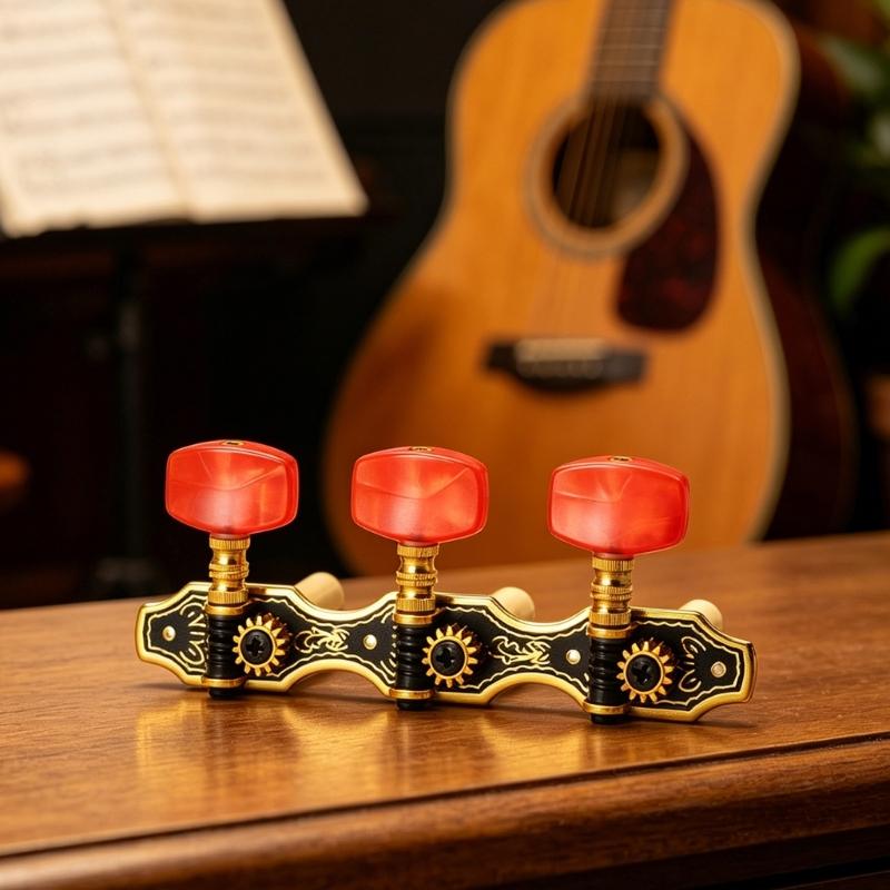 Classical Guitar Tuning Key Machine Head String Tuners Replacement 3+3 Guitar String Tuning Peg Guitar Accessory