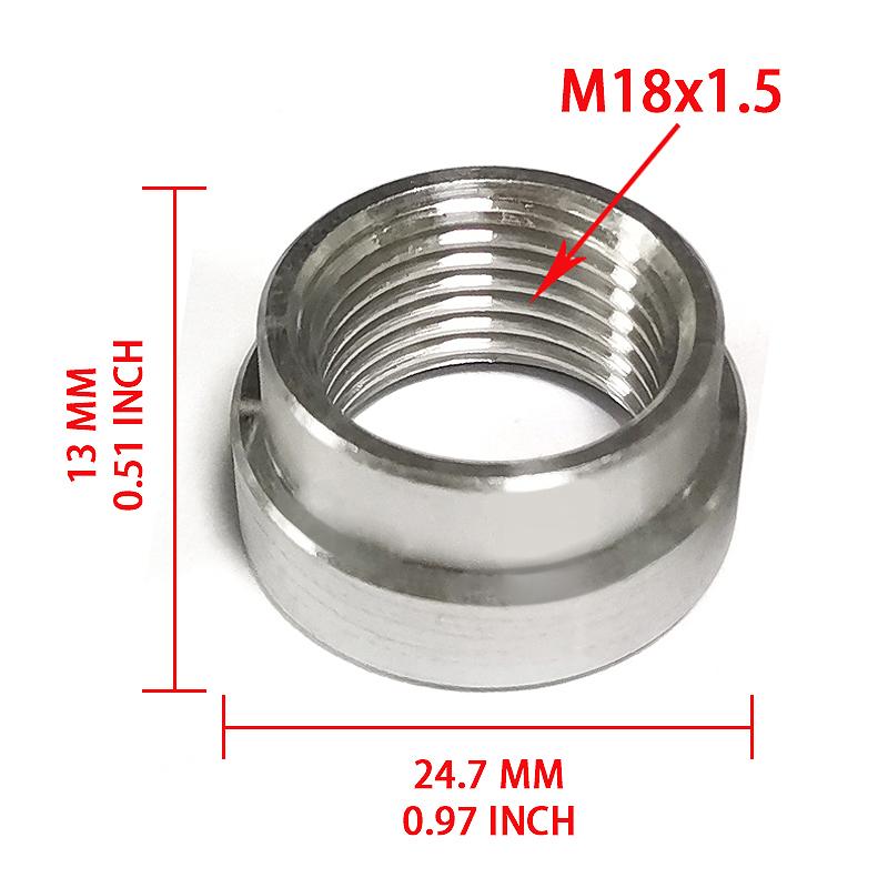 Female Thread Aluminum Weld Connector Nut 1/4 1/2 3/8 1/8 NPT M14 M16 M18 Bung Fitting Adapter Auto Part