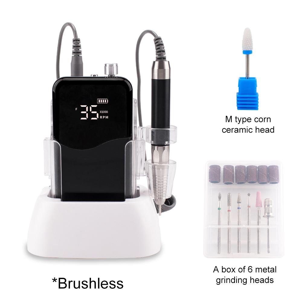 

BEPAN Brushless 85w 35000RPM Gradient Color Handle Rechargeable Nail Drill Portable Desktop Base Cordless Wave Pro Nail Drill US