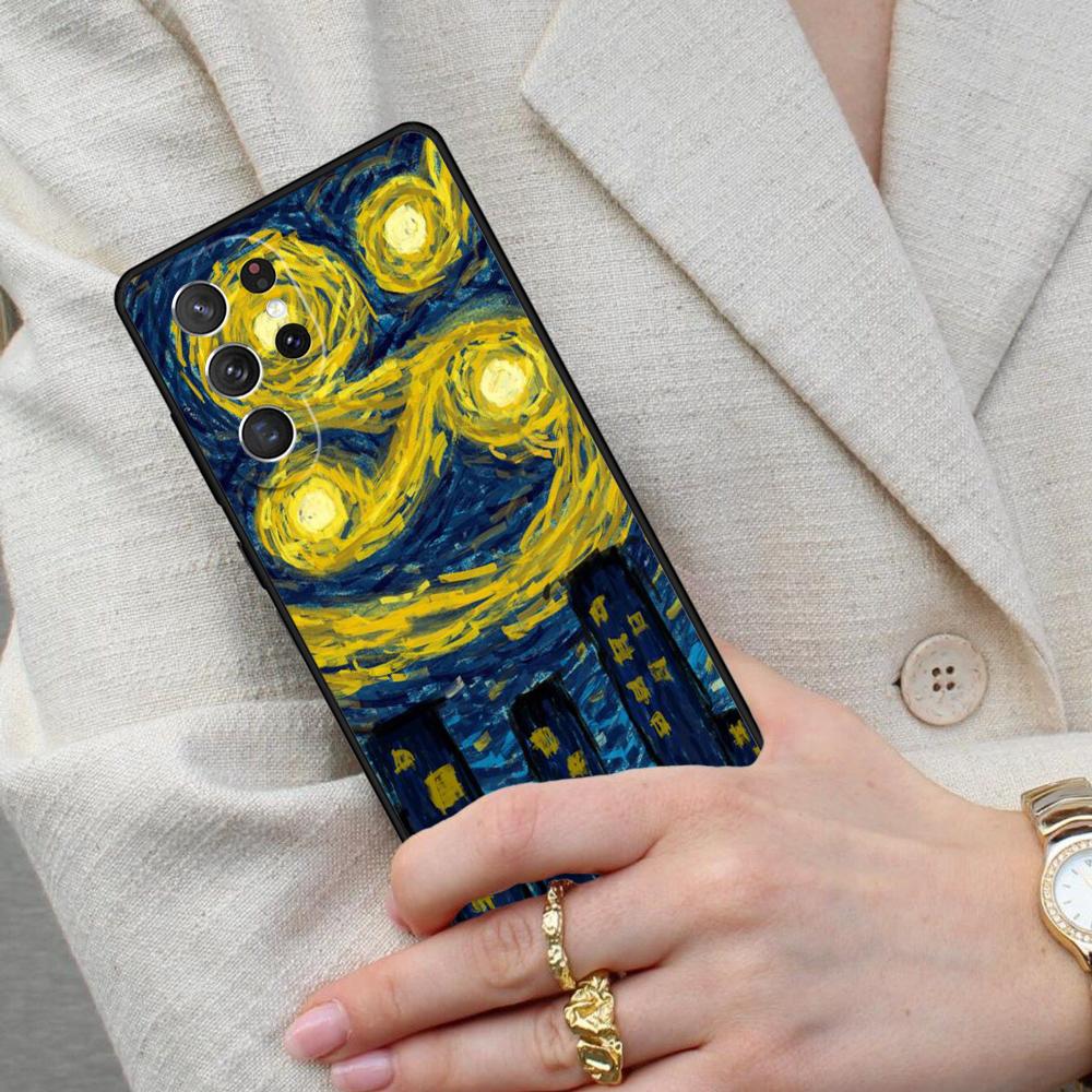 Paintings Starry Night Van Gogh Cell Phone Case for Samsung Galaxy S26 Ultra S25 S24 S23 S22 S21 S20 Note10 Cover
