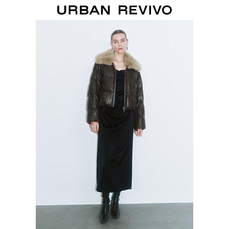 

UR Women s Vintage Fur-Collar Down Jacket M
