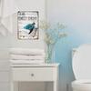 Vintage Metal Tin Sign Turtle Wall Art Retro Decor for Bathroom Home