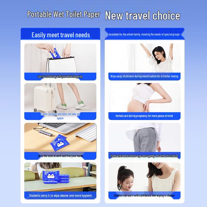 DeYou Flushable Wet Toilet Wipes