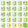 50PCS Animal Cognition Flash Cards Children's Early Education Word Recognition Paper Cards English Learning Educational Toys