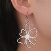 My Shape Large Hollow Flower Earrings Stainless Steel Dangle Earring Simple Boho Women Hanging Earrings Vintage Jewelry Gifts