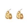 Twisted Metal Irregular Stud Earrings - Niche Design for Fashionable Young Girls