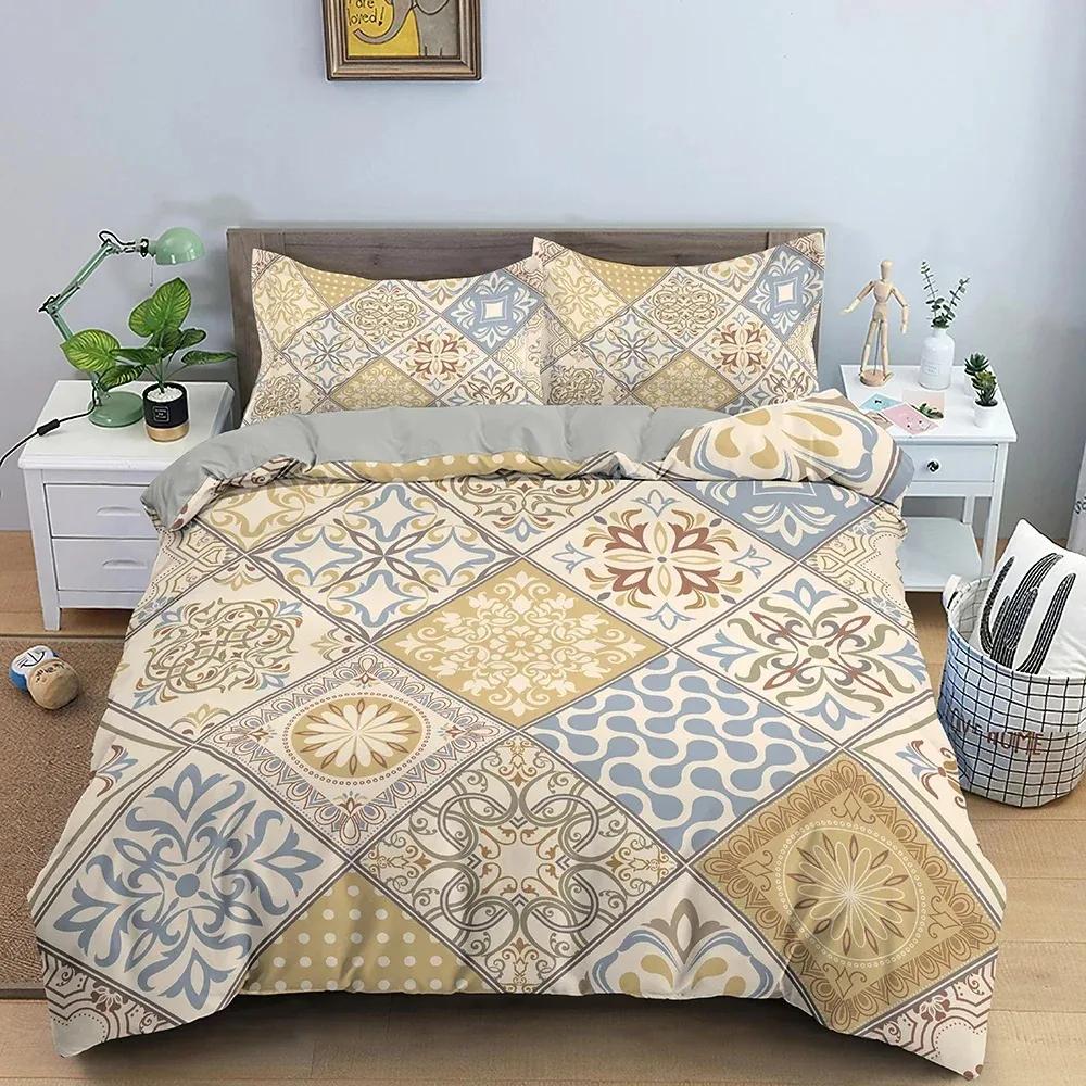 

Top New Colorful Geometric Bedding Set 3D Print Quilt Comforter Cover For Bedroom Luxury Duvet Cover Set King Queen Twin 70x133cm 2pcs