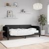 Vidaxl Sofa Z Materacem Do Spania, Czarna, 80X200 Cm, Tkanina