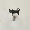 Stainless Steel Smiling Cat Wall Hooks for Kitchen Bathroom Bedroom Door Fridge Storage Organizer
