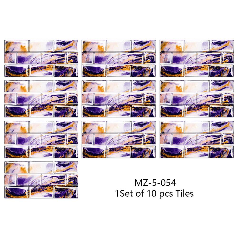 10ks 15cmX30cm DIY mramorové samolepky na zeď Imitace cihla Dekorace do ložnice Vodotěsná samolepicí tapeta na dlaždice Dekor do kuchyně