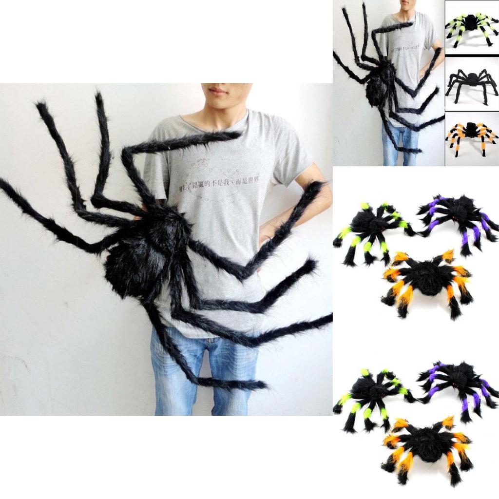 Gruselige Schwarze Spinne Halloween Dekoration Hohe Qualität Spukhaus Requisite Breite 30-125cm