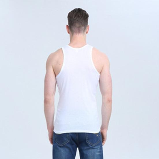 Sportsvest for menn Hurtigtørkende Høy elastisitet Rundhals Slim Fit Ermeløs Daglig slitasje Myk trening Menn Tanktop Herreklær