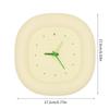 Noiseless Bubble Shape Desk Clock ABS Creamy Yellow Modern Wall Clock Battery Operated Home Office Desktop Decoration