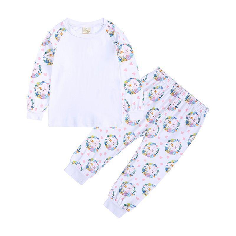 1-13 Years Kids Pajama Set Long Sleeve Sweatshirt and Pants Loungewear