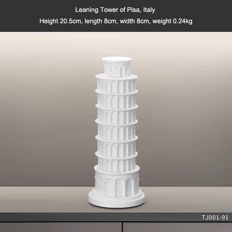 

Luxurious Italian Leaning Tower of Pisa Ornament British Big Ben Decoration Home Living Room Bedroom Decoration Resin Artworks