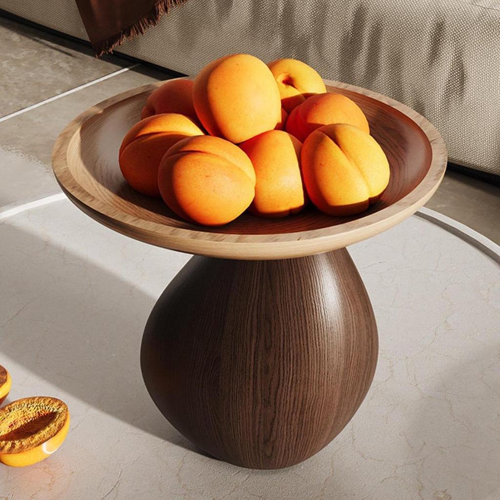 Irregular Shape Solid Wooden Tray, Desktop Decoration Tray for Jewelry Supplies,Entryway Storage Organizer,Walnut Fruit Tray