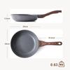 SENSARTE 24cm Frying Pan, Induction & Gas Compatible, Marble Coat, Non-Stick, Non-Toxic, Easy To Clean, Gray, High Heat Efficiency, 1-Year Warranty