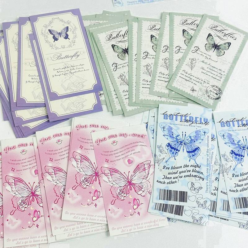 

20 шт. серия бабочек наклеек для запечатывания длинная распаковка наклейка канцелярские товары Ledger Paste милые декоративные наклейки синий