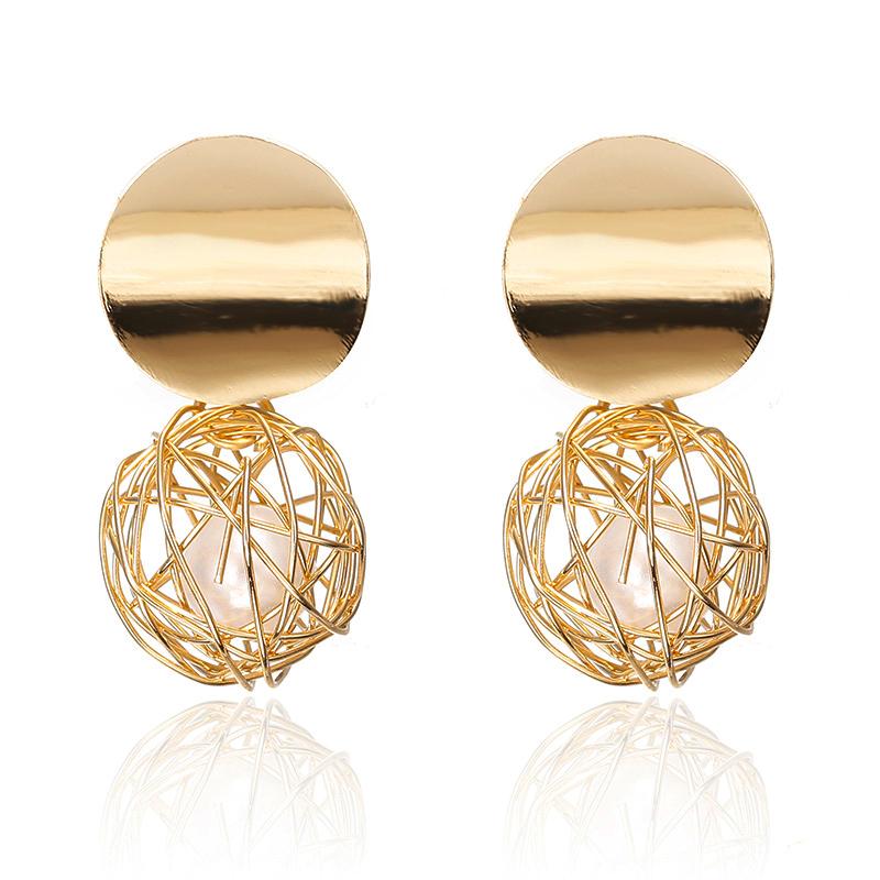 Statement Earrings For Women Geometric Metal Female Dangle Earrings Trendy Jewelry Accessories