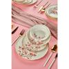 Sakura Flower Luxury Ceramic 18 Piece Dinner Set, Dinner Set For 6 Persons