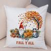 Happy Harvest Season Pillowcase Double Print Fall In The Air Cushion Cover Soft Plush I Love Autumn Pillowcase for Sofa Home Car