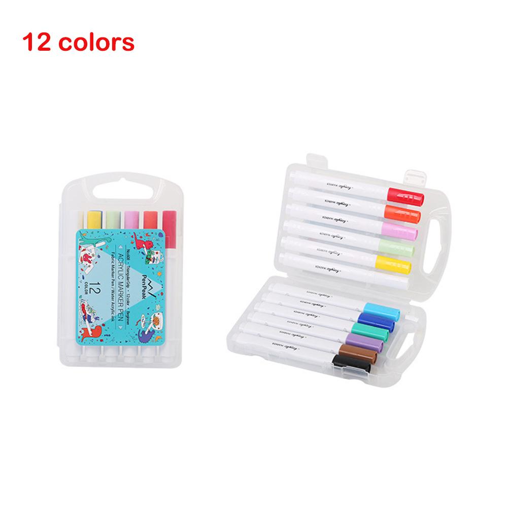 

Art Markers Pens Card Making Canvas Painting Scrapbooking Pens 12/24/36/48/60/80 Color Double Head Waterproof Kids DIY Craft