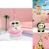 Cute Plush Animal Keychain Featuring Panda Dog And Bear For Summer Fun