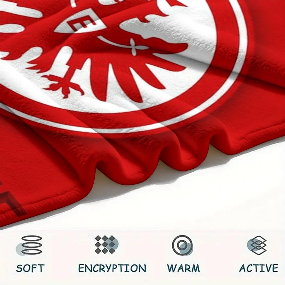 1pz Coperta in Flanella con Nome Personalizzato e Motivo Eintracht Frankfurt Adatta a Tutte le Stagioni per Arredamento Casa Calore e Comfort Regali Regalo per le Feste_xia